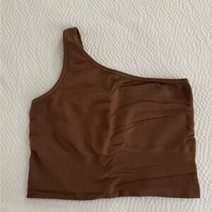 Athleta Aurora one shoulder crop tank